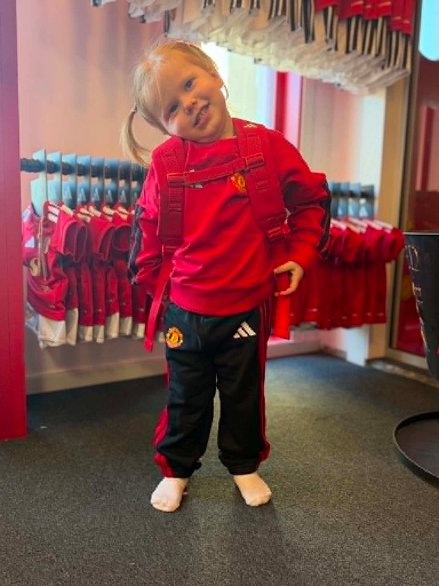 Rød/Svart Joggedress Baby